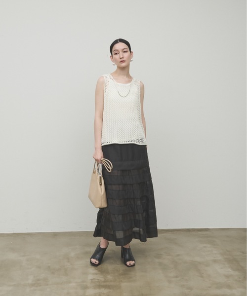 ベスト ジレ Mesh Knit Vest / メッシュニットベスト レディース