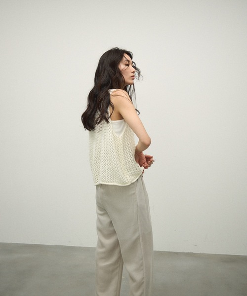 ベスト ジレ Mesh Knit Vest / メッシュニットベスト レディース