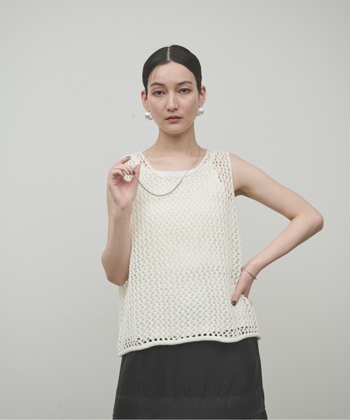 ベスト ジレ MESH KNIT VEST レディース ベスト ジレ Mesh Knit Vest / メッシュニットベスト レディース