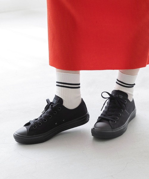 お互いさまっす　allstar スウェット　ブラック コンバース CONVERSE オールスター スクエアトウ OX （ブラック