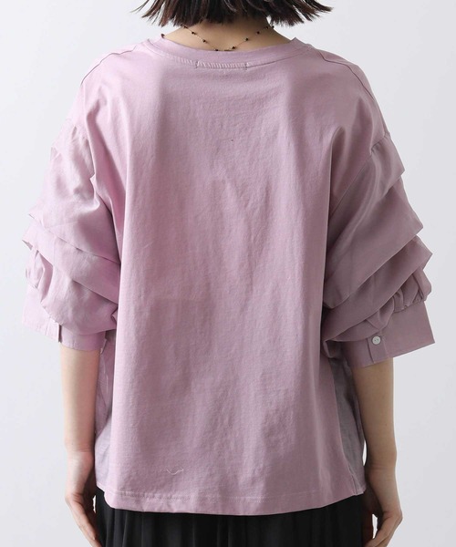 タグ付未使用Gready Brilliant シアータックパフカットソー　ピンク Gready Brilliant tシャツ シアータックパフカットソー