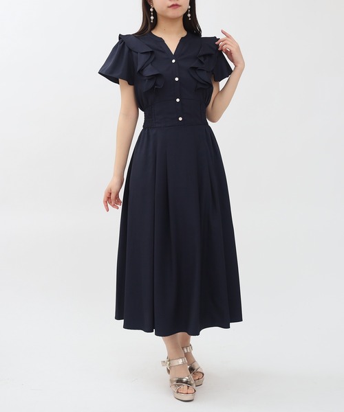 ラッフルフリルワンピース ASTORIA ODIER ワンピース ラッフルフリルスキッパーワンピース