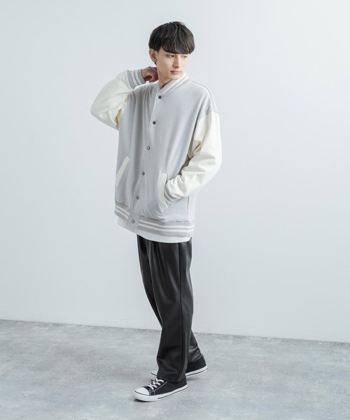 Rocky Monroe（ロッキーモンロー） スタジャン M ライトグレー メンズ