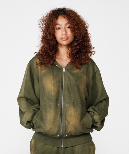 パーカー BLEACH DYE REVERSIBLE PARKER レディース
