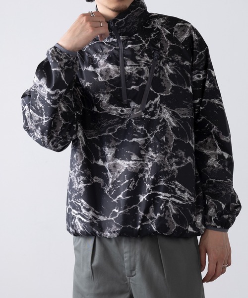 J.LINDEBERG★美品★黒ハーフジップ ウインドブレーカー FORECAST（フォーキャスト） マウンテンパーカー ウインドブレーカー