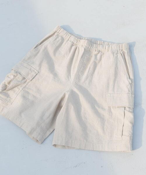 02232-0020 コットンリネンウェザーカーゴショーツ ITEMS URBANRESEARCH（アイテムズ アーバンリサーチ） パンツ