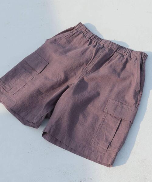 02232-0020 コットンリネンウェザーカーゴショーツ ITEMS URBANRESEARCH（アイテムズ アーバンリサーチ） パンツ