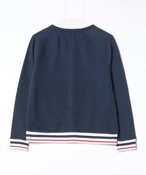 「TOMMY HILFIGER」 刺繍スウェットカットソー X-SMALL ネイビー レディース