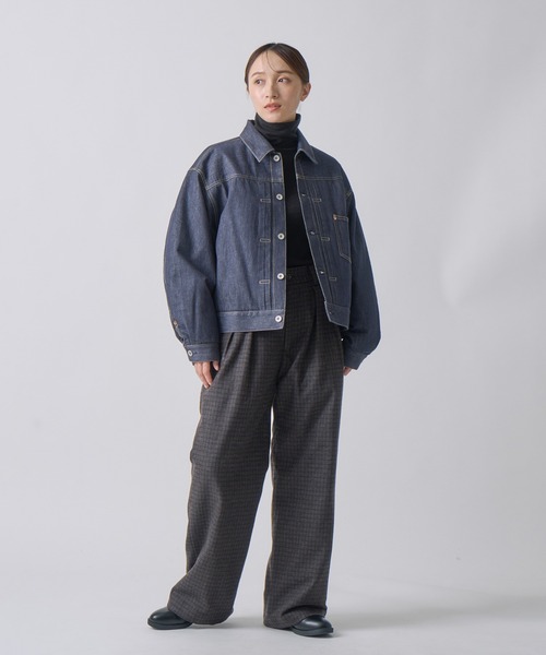 ダウンコート ダウンジャケット 「miffew/ ミフュー」DENIM DOWN JACKET レディースの画像