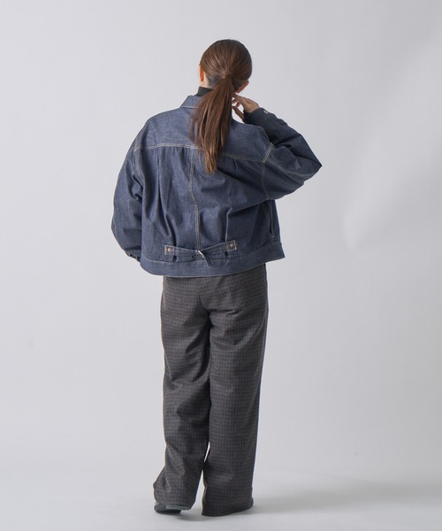 ダウンコート ダウンジャケット 「miffew/ ミフュー」DENIM DOWN JACKET レディースの画像