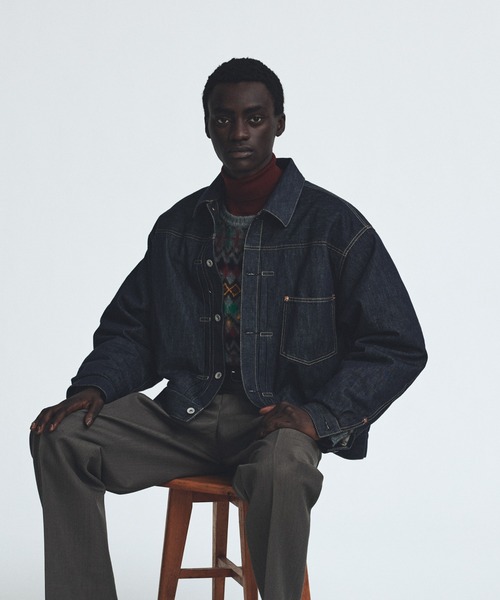 ダウンコート ダウンジャケット 「miffew/ ミフュー」DENIM DOWN JACKET レディースの画像