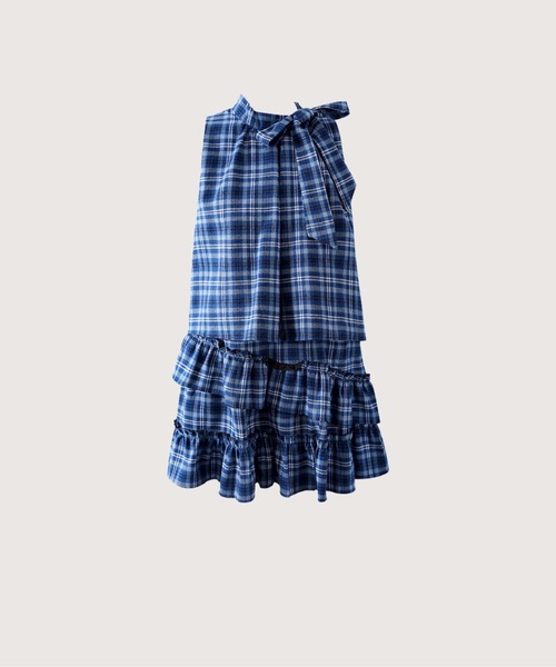 ワンピース LA POMME petit French Check Ruffle Dress French Check Ruffle Dress/フレンチチェックフリルドレス