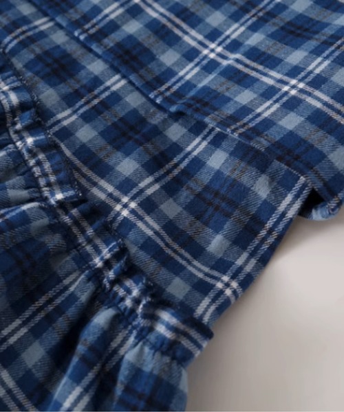 LA POMME petit ワンピース French Check Ruffle Dress
