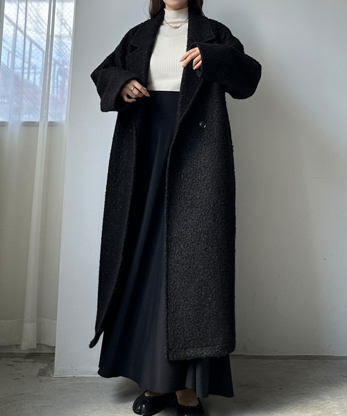 「Louere」 チェスターコート SMALL ブラック レディース_画像8