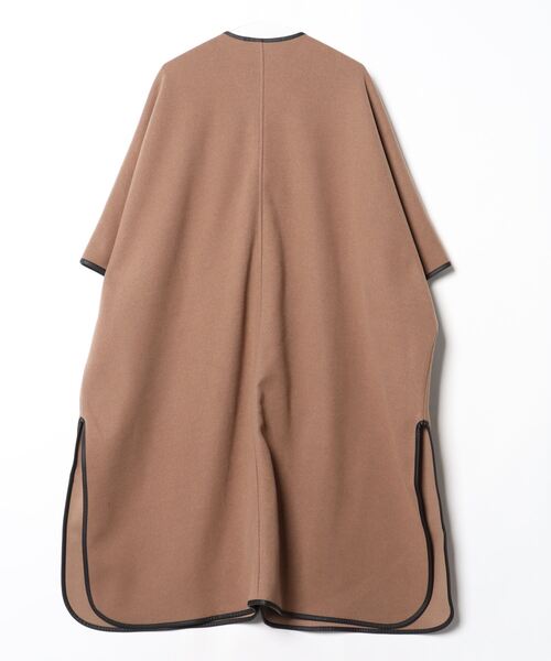 「Bab」 ノーカラーコート 38 モカ レディース_画像2