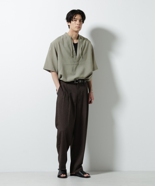 メランジドライプルオーバーシャツ（セットアップ可） main image 0