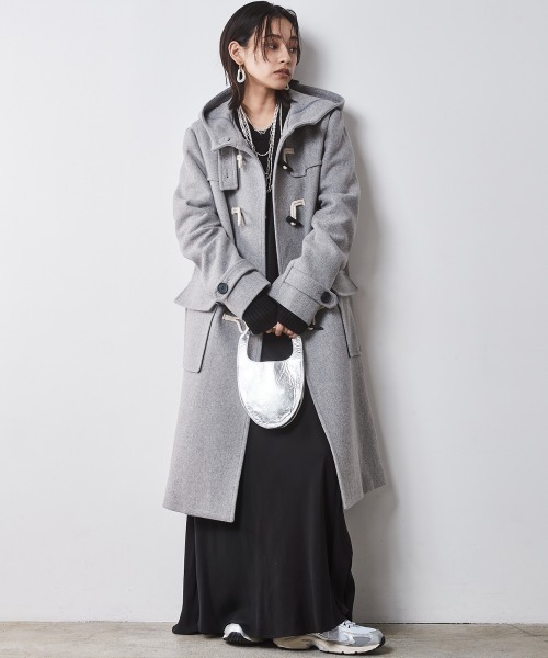 「CHIC STYLE」 ダッフルコート M グレー レディース_画像2