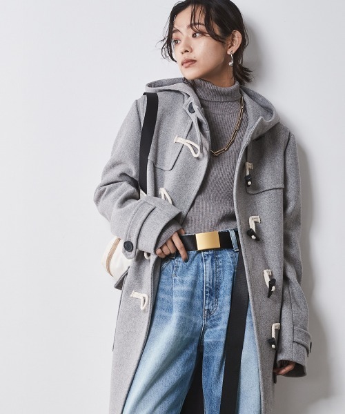 グレー ダッフルコート CHIC STYLE（シックスタイル） ダッフルコート M グレー レディース