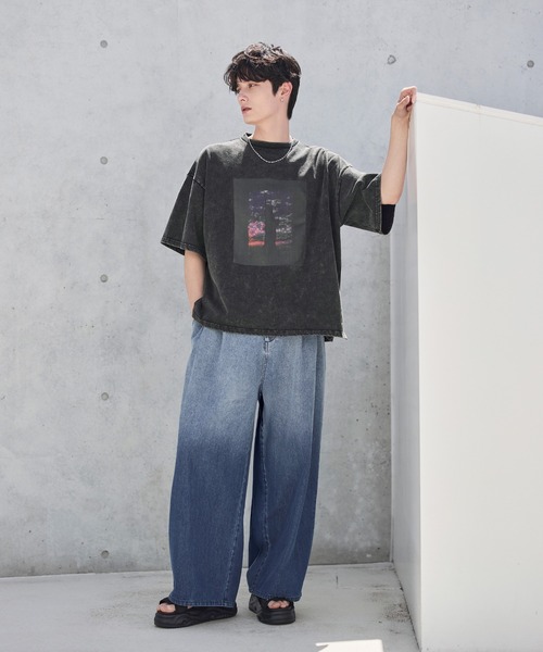 ちゃんみな　Tシャツ　Lサイズ　ヴィンテージ加工のピグメントボディ ちゃんみな Tシャツ Lサイズ ヴィンテージ加工のピグメントボディ