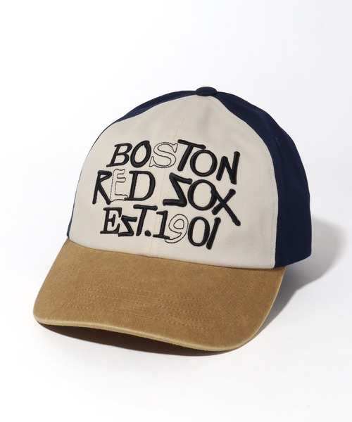 キャップ MLB Korea Street Varsity Vintage Unstructured Ball Cap NY Bl หมวกแก็ป Varsity Vintage Street Unstructured Ball Cap