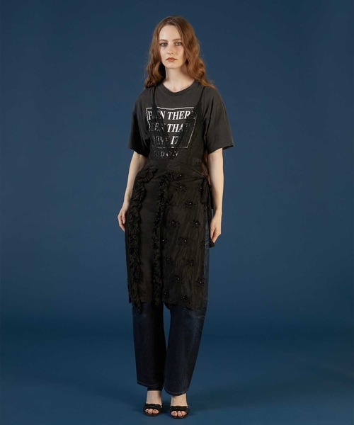 crinkle スカート 「crinkle crinkle」frill rayon shantung