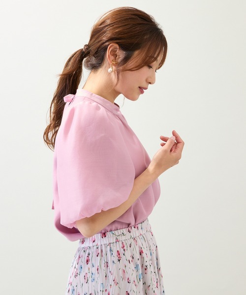 【手洗いOK】バルーン袖ブラウス Rose Tiara ブラウス シャツ 「手洗いOK」バルーン袖ブラウス