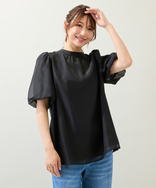 【手洗いOK】バルーン袖ブラウス Rose Tiara ブラウス シャツ 「手洗いOK」バルーン袖ブラウス