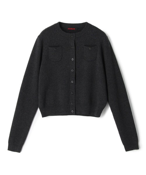 「CABaN」 ニットカーディガン X-SMALL チャコールグレー レディース