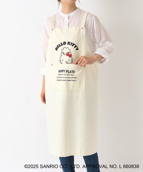 ハローキティ　Hello Kitty　エプロン　トレー ハローキティHello Kittyエプロントレー