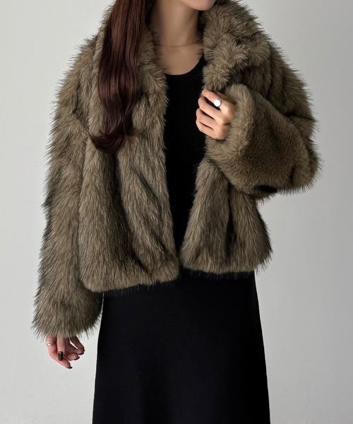 Louere（ルエレ） ステンカラーコート コート 2wayカラーフェイク