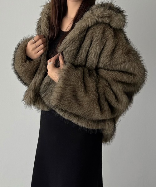 Louere（ルエレ） ステンカラーコート コート 2wayカラーフェイク
