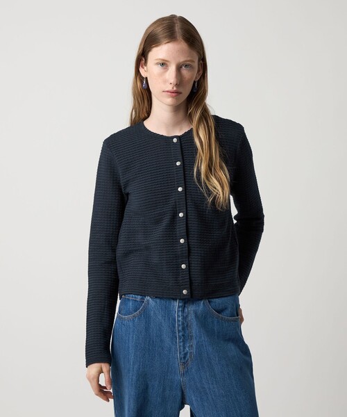 カーディガン 「Steven Alan」ウェイビー ジャージー ショートスリーブ カーディガン レディース STEVEN ALAN カーディガン 「Steven Alan」ウェイビー