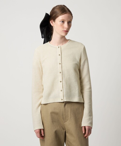 カーディガン 「Steven Alan」ウェイビー ジャージー ショートスリーブ カーディガン レディース Steven Alan＞ウェイビー ジャージー ショートスリーブ カーディガン