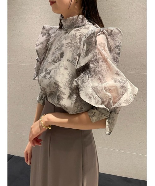 「SNIDEL」 7分袖ブラウス ONE SIZE ベージュ レディース SNIDEL 「SNIDEL」 7分袖ブラウス ONE SIZE ベージュ レディース