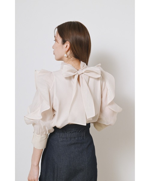 「SNIDEL」 7分袖ブラウス ONE SIZE ベージュ レディース SNIDEL 「SNIDEL」 7分袖ブラウス ONE SIZE ベージュ レディース