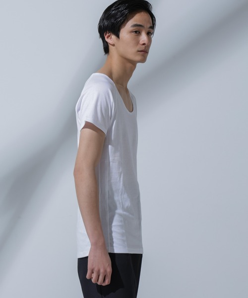 「NANO universe」 半袖Tシャツ L ブラック メンズ