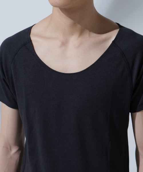 「NANO universe」 半袖Tシャツ L ブラック メンズ