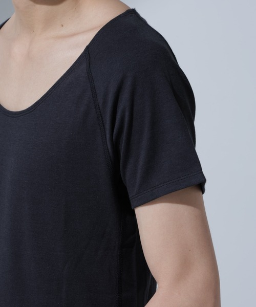 「NANO universe」 半袖Tシャツ L ブラック メンズ