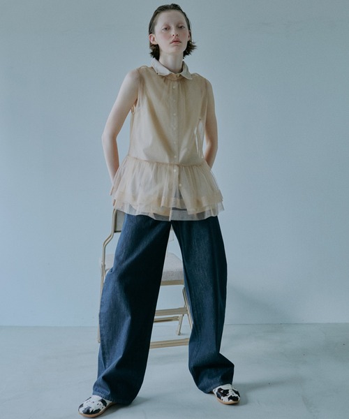 新品未使用】早い者勝ち♡Blue BarrelLeg ショップ Denim Blue】バレル