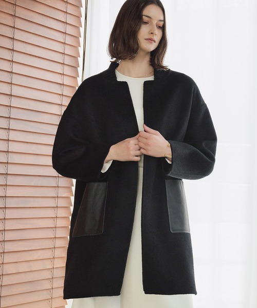 ELFRANK コート アウター 「2025AW」「ウール70％」レザーポケット