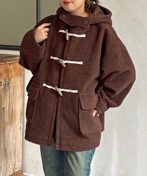 【未開封新品】CPCM コート スライバーダッフルコート ミドル丈 ブラウン CPCM（シーピーシーエム） コート アウター スライバーダッフルコート