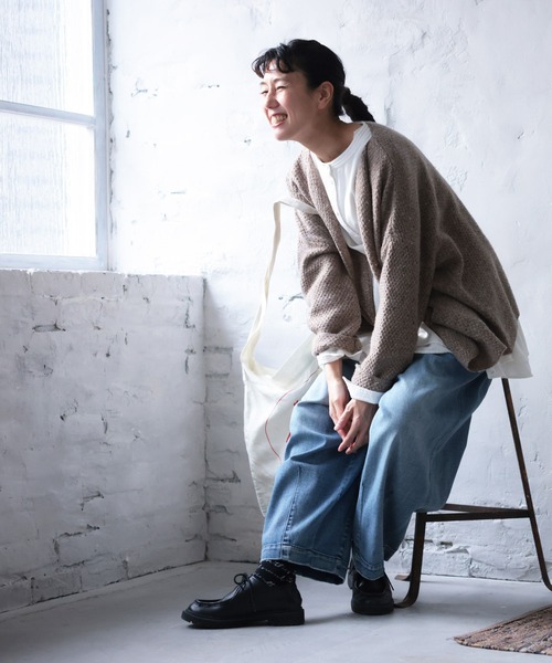 「soulberry」 加工デニムパンツ 4L ブルー レディースの画像4