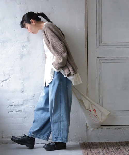 「soulberry」 加工デニムパンツ 4L ブルー レディースの画像5
