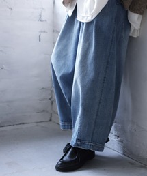 「soulberry」 加工デニムパンツ 4L ブルー レディースの画像7