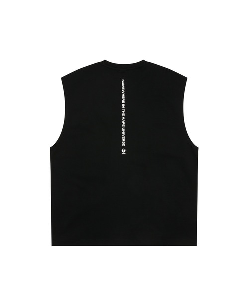 「AAPE BY A BATHING APE」 ノースリーブトップス SMALL ブラック メンズ_画像7