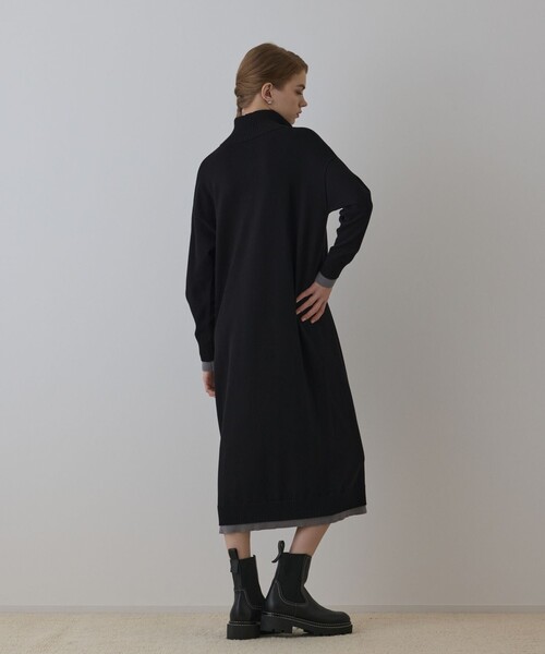 Diagram 　バイカラーストレートニットワンピース Diagram ワンピース バイカラーストレートニットワンピース : ZOZOTOWN