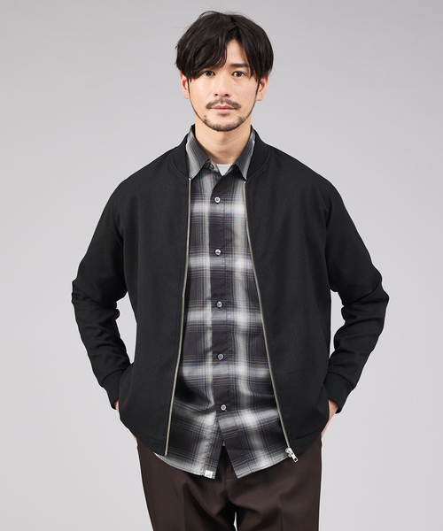 ABAHOUSE GRAY ブルゾン アウター アムンゼン リブ ブルゾン メンズ