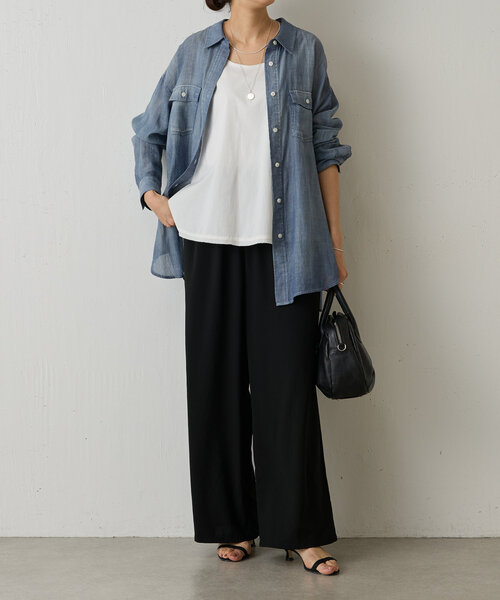 「BEARDSLEY」 ノースリーブトップス 0 ホワイト レディースの画像