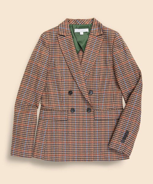 最終価格Brooksbrothers春夏ブラウンチェック テーラードジャケット BROOKS BROTHERS（ブルックスブラザーズ） ジャケット テーラード