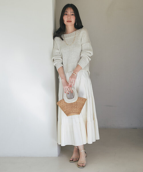 「La boutique BonBon」 かごバッグ FREE ベージュ レディースの画像